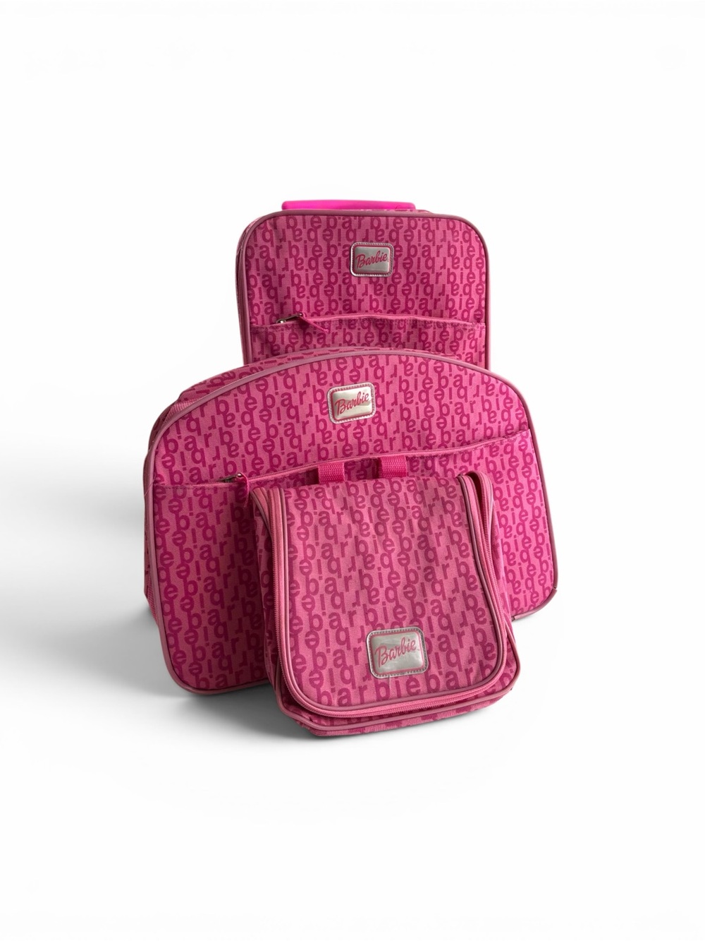 Barbie Pink Monogram Travel Luggage Set
